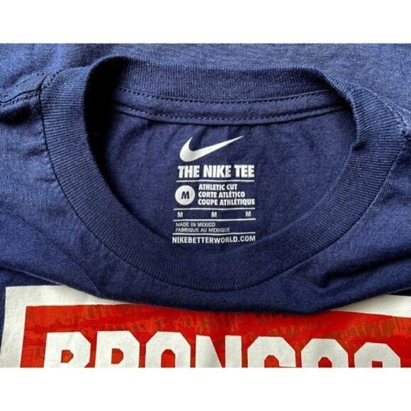 NWOT Nike Denver Broncos The Nike Tee Just Do It Short Sleeve Women’s M Navy - Picture 4 of 5